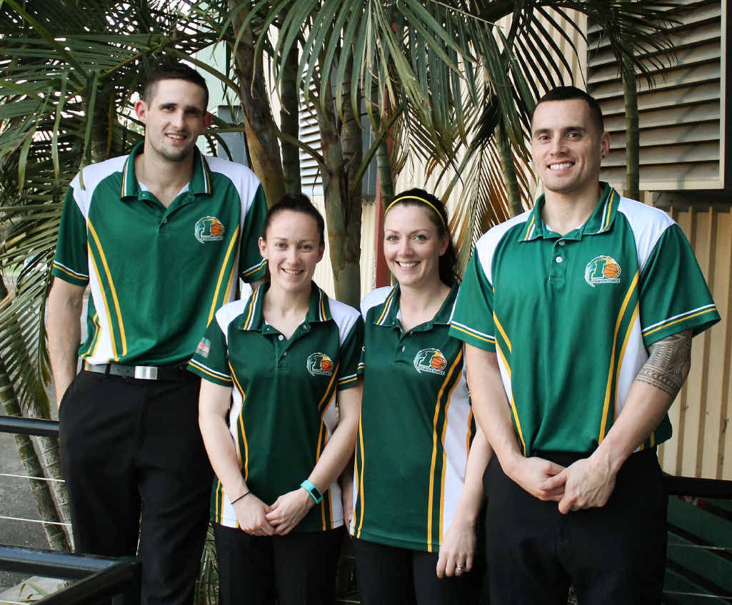 LEADING FORCE: Four players hoping to guide Ipswich to victory in Rockhampton tonight are (from left) vice-captain Rory Sutton, women’s co-captains Courtney Taylor and Marney George, and captain Zarryon Fereti. LEADING FORCE: Four players hoping to guide Ipswich to victory in Rockhampton tonight are (from left) vice-captain Rory Sutton, women’s co-captains Courtney Taylor and Marney George, and captain Zarryon Fereti.
